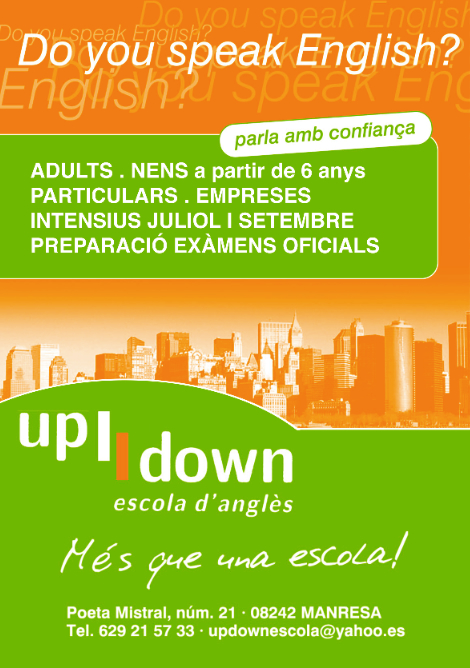 up down - Escola d'anglès - Manresa 629215733